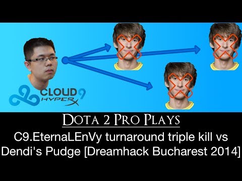 Pro Plays: C9.EternaLEnVy turnaround triple kill (Dreamhack Bucharest Invitational)