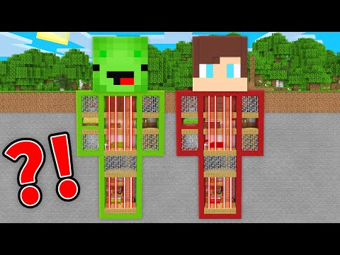Mikey & JJ - Minecraft - Mikey vs JJ Secret Underground Prison in Minecraft (Maizen)