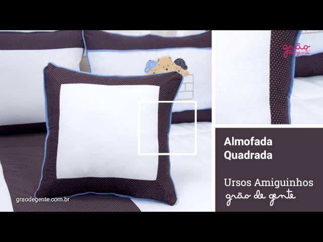 Almofada Quadrada Ursos Amiguinhos | Ref: 54075