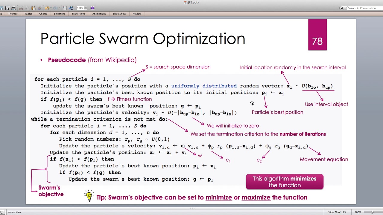 Java for Scientific Computing: Bounded Particle Swarm Optimization