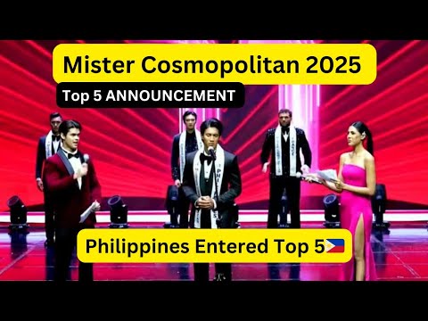 Mister Cosmopolitan 2025 Live Coronation Night - Kenneth Marcelino Entered Top 5 ANNOUNCEMENT 🇵🇭