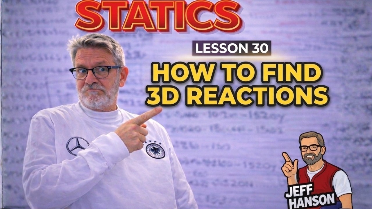 Statics: Lesson 30 | How to Find 3D Support Reactions?