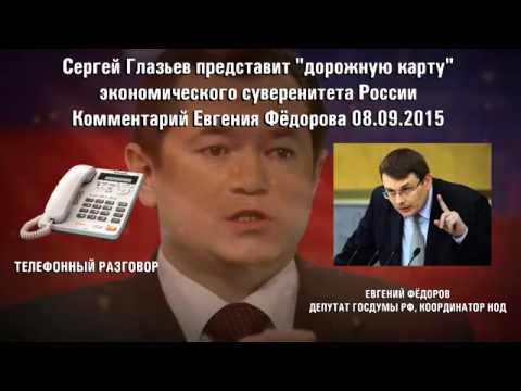 Антикризисная программа Сергея Глазьева. Комментарий Е А Фёдорова 08.09.15