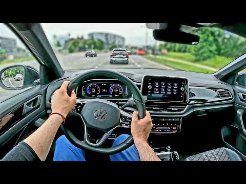 2022 VW T-ROC Facelift [ R-Line ] 1.5l TSI 150HP | POV Test Drive | Fuel Consumption Info