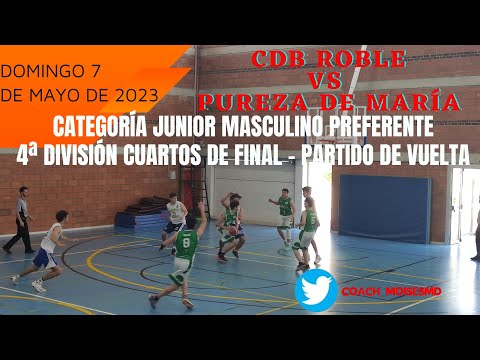 CUARTOS de final 4ª división Partido de VUELTA PUREZA DE MARÍA B Vs CDB ROBLE 07/05/23 #colmenarejo