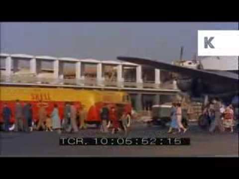 1950s Ciampino Airport, Rome, Passengers Disembark Plane