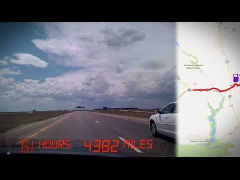 Time-lapse Road Trip with Map - 5,438 Miles in 13 Minutes