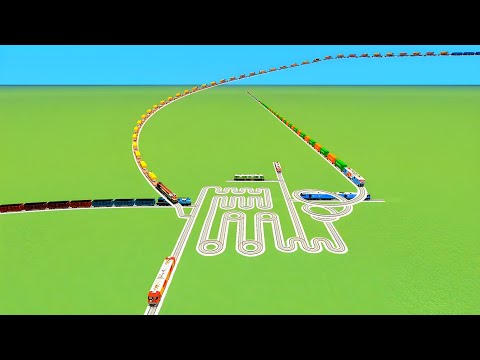 🤎SEVEN TRAIN CROSSINGON SNAKE TRACK RISKY TRACK BUMPY TRACK RAILROAD RAILWORK BEANG 