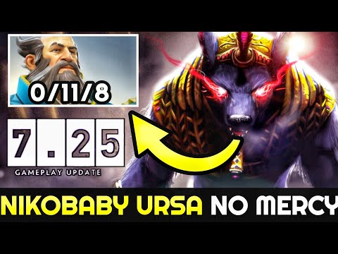 NIKOBABY Ursa Warrior shows no mercy to kunkka in 7.25 New Patch Crazy Gameplay Dota 2