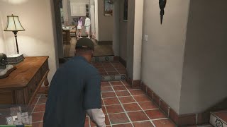 GTA 5 - Retreive the car from the house without alerting any family member | grand theft auto 5