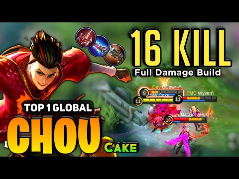 CHOU KING! Full Damage Build [ Top 1 Global Chou Best Build 2022 ] By Cake. - Mobile Legends