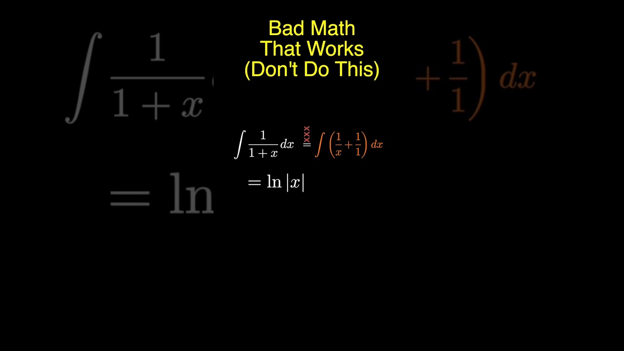 Integral with *BAD MATH*