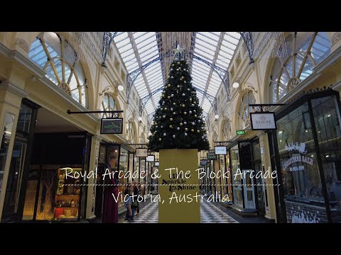 Vídeo da câmera Gimbal 4K da Austrália | Melbourne Royal Arcade e The Block Arcade | DJI Pocket2 (Melbourne)