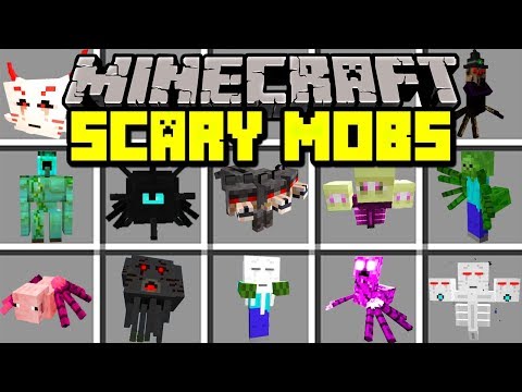 MooseMods - Minecraft SCARY MOBS MOD! | BUILD TO SURVIVE WORLD'S SCARIEST MOBS! | Modded Mini-Game