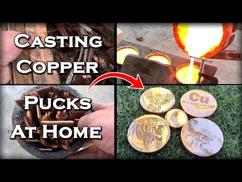 Copper Casting Custom Ingot Pucks AND Electro Etching Copper - Rubbish To Riches