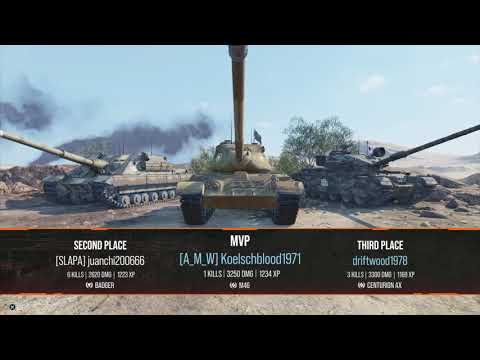 WoT console - FV217 Badger "The Cleaning Lady"/6 kills/2.8k dmg./Top Gun