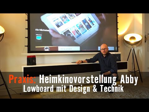 Heimkino Abby - Design Lowboard mit integrierter Sound und Video Technik