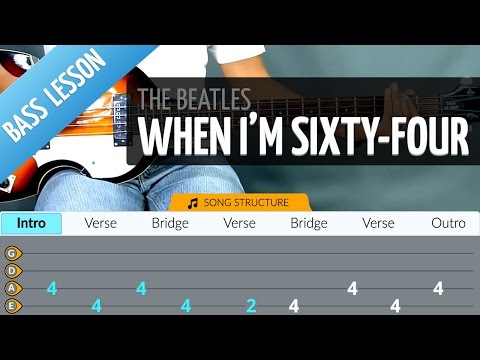How To Play "When I'm Sixty-Four" By The Beatles On Bass (Lesson With Tabs)