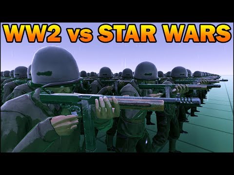 WW2 US SOLDIER vs STAR WARS JEDI - 20,000 vs 2,000 - Ultimate Epic Battle Simulator