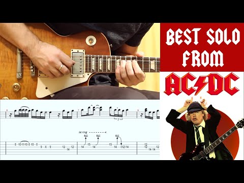 [TAB] Back In Black SOLO Guitar Lesson - AC/DC (Best Solo From Angus Young) | Slow Tempo Tutorial