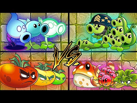 4 Best Team Plants Bettles - Who Will Win ? - PvZ2 team Plants vs team Plants