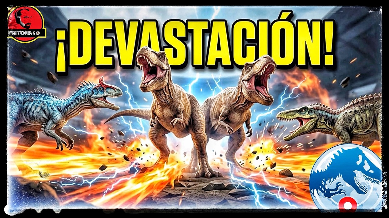 Dinosaurios MATTEL y T.Rex Rebirth 4vs4 en Jurassic World Alive