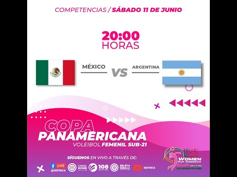 🔴🎥#EnVivo: Semifinal de la Copa Panamericana de Voleibol Femenil Sub-21, México 🇲🇽 vs 🇦🇷Argentina.
