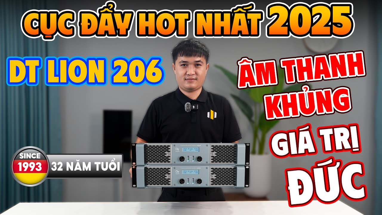 Video sản phẩm Cục đẩy công suất 2 kênh DT Lion206