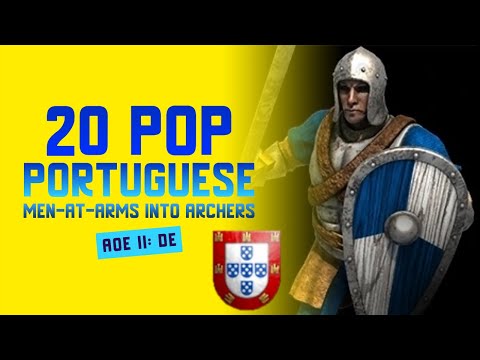 AOE2 Build Orders: Portuguese 20pop Men-at-arms into Archers