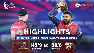 ILT20 S2 | हिंदी - HIGHLIGHTS | Desert Vipers V/S MI Emirates - T20 Cricket | 30th Jan