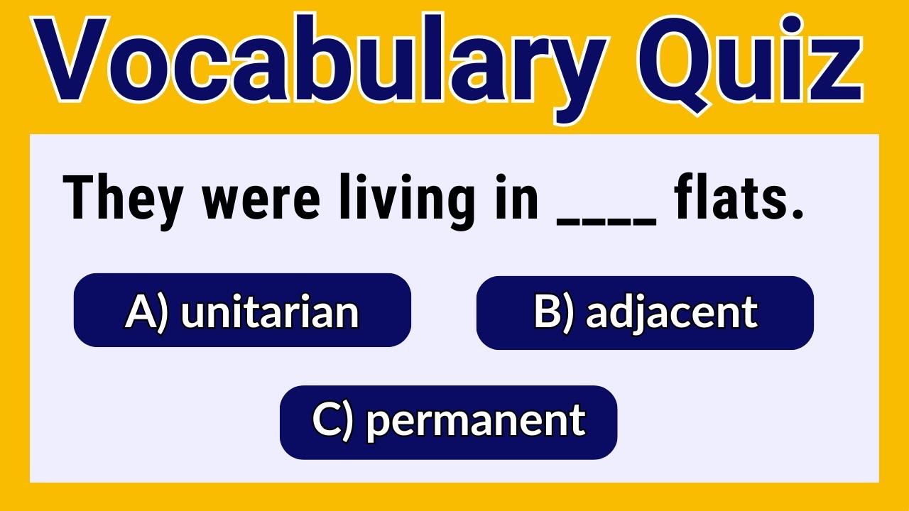 English Vocabulary Quiz - Can you score 15/15? Learn new words!