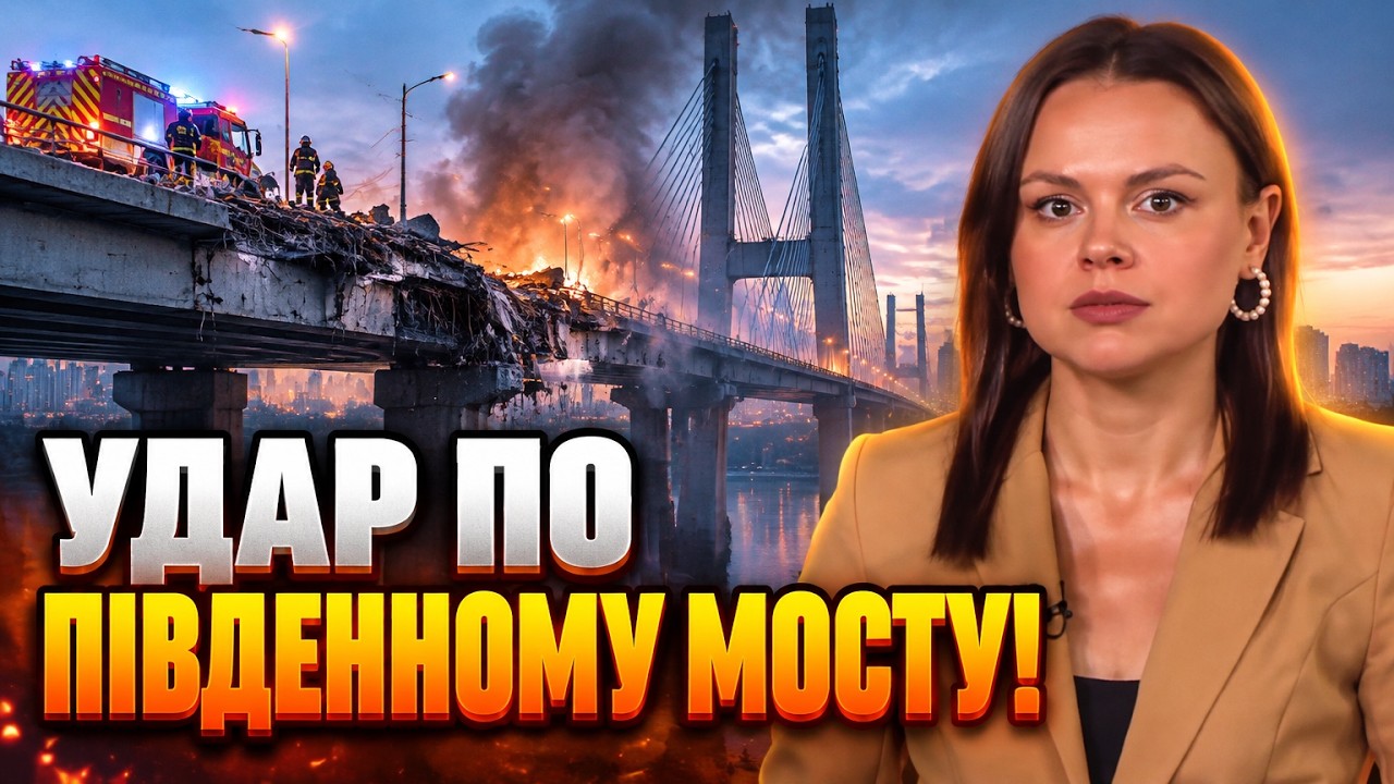 🔥 Росія вдарила по Південному мосту в Києві: метро зупинили, пошкодження се?