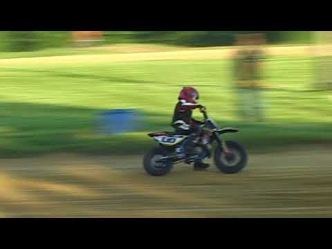 2021-06-05 Galesburg Kids Racing the 50cc Chain Div 2 Flat Track Motorcycle Racing Dirt Bikes racing
