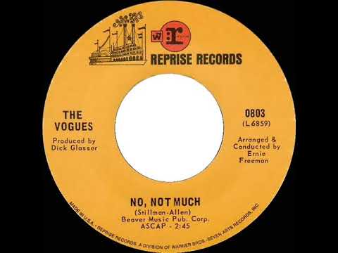 1969 HITS ARCHIVE: No, Not Much - Vogues (mono 45)