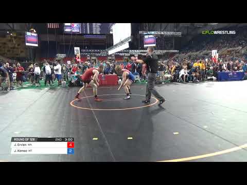 Junior FS 160 Round of 128 - Jack Ervien (WA) vs. Jordan Komac (MT)