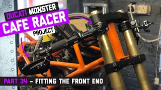Download lagu Ducati Monster Cafe Racer Part 34 - Levers, throttle & grips. Re-fitting the front end mp3