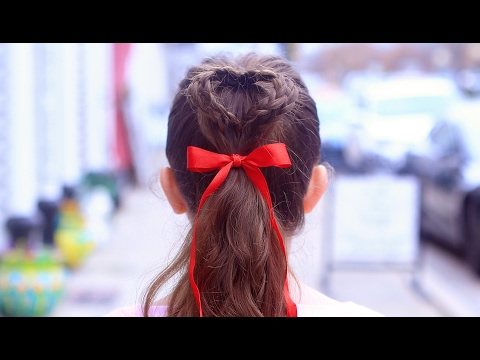 How to Create a DOUBLE HEART PONYTAIL | Valentine's...