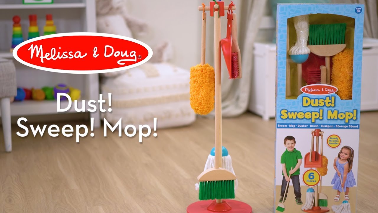 Melissa & Doug Let's Play House! Dust! Sweep! Mop! | Pretend Play Cleaning Playset