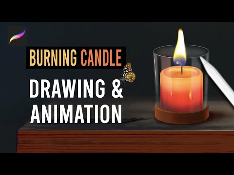 How To Draw a Realistic Candle & Animate Flames //  Procreate Drawing & Animation Tutorial