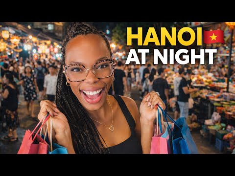 Solo Trip to Hanoi Vietnam 🇻🇳 | Hanoi Night Market Shopping & Street Finds