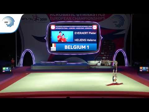 Pieter EVERAERT & Helena HEIJENS (BEL) - 2019 junior Acro Europeans, balance final
