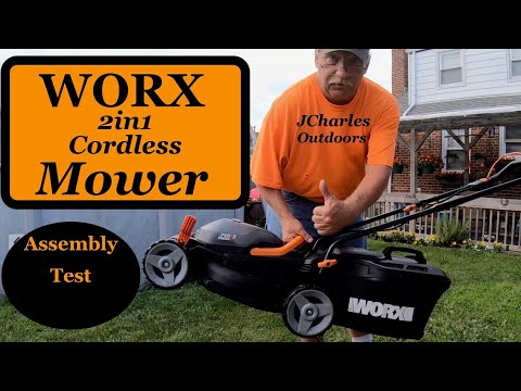 Akumuliatorinė vejapjovė WORX WG743E 2x20V 4Ah video