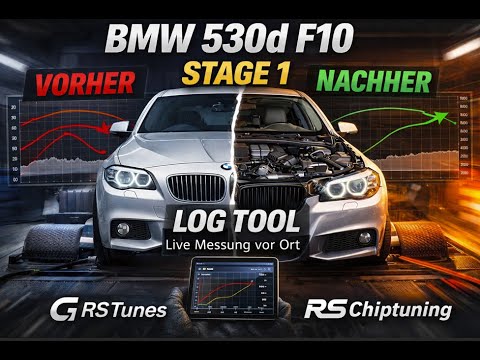 BMW 530d F10 Stage 1 – Vorher vs. Nachher | Leistung per Log-Tool gemessen