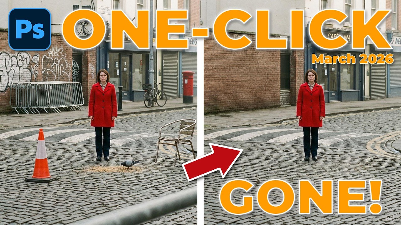 NEW 💥 Photoshop's One-Click Auto Distraction Removal