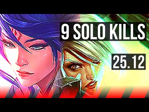 FIORA vs RIVEN (TOP) | 9 solo kills, 45k DMG, Legendary, 14/4/6 | KR Master | 25.12