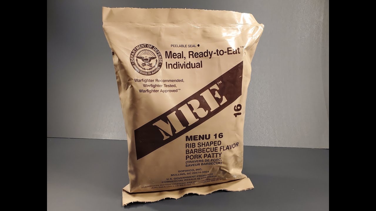 2016 MRE Rib Shaped BBQ Pork Patty Review The Best Meal Ready to Eat No Longer Made Taste Test