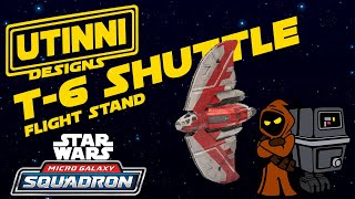 Micro Galaxy Squadron Ashoka T6 Jedi Shuttle Flight Stand