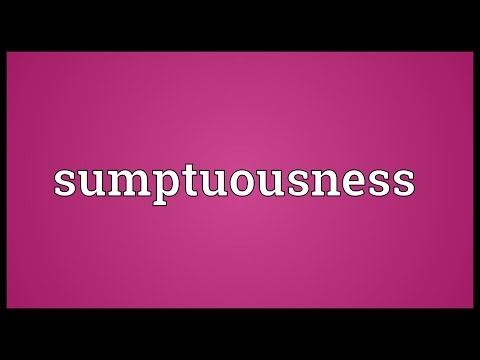 Sumptuousness Meaning