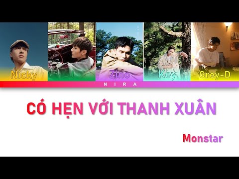 (Color Coded Lyrics) Có Hẹn Với Thanh Xuân - Monstar