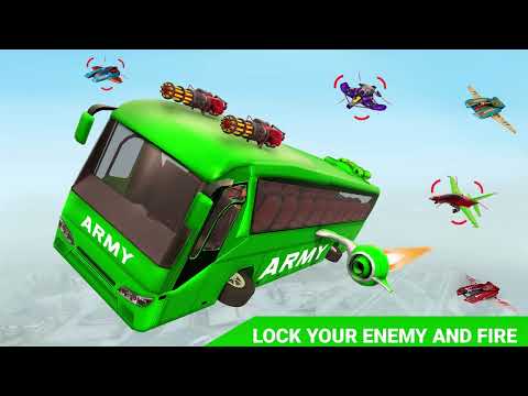 Army Bus Robot Car Game 3d - Flying Car Robot Games